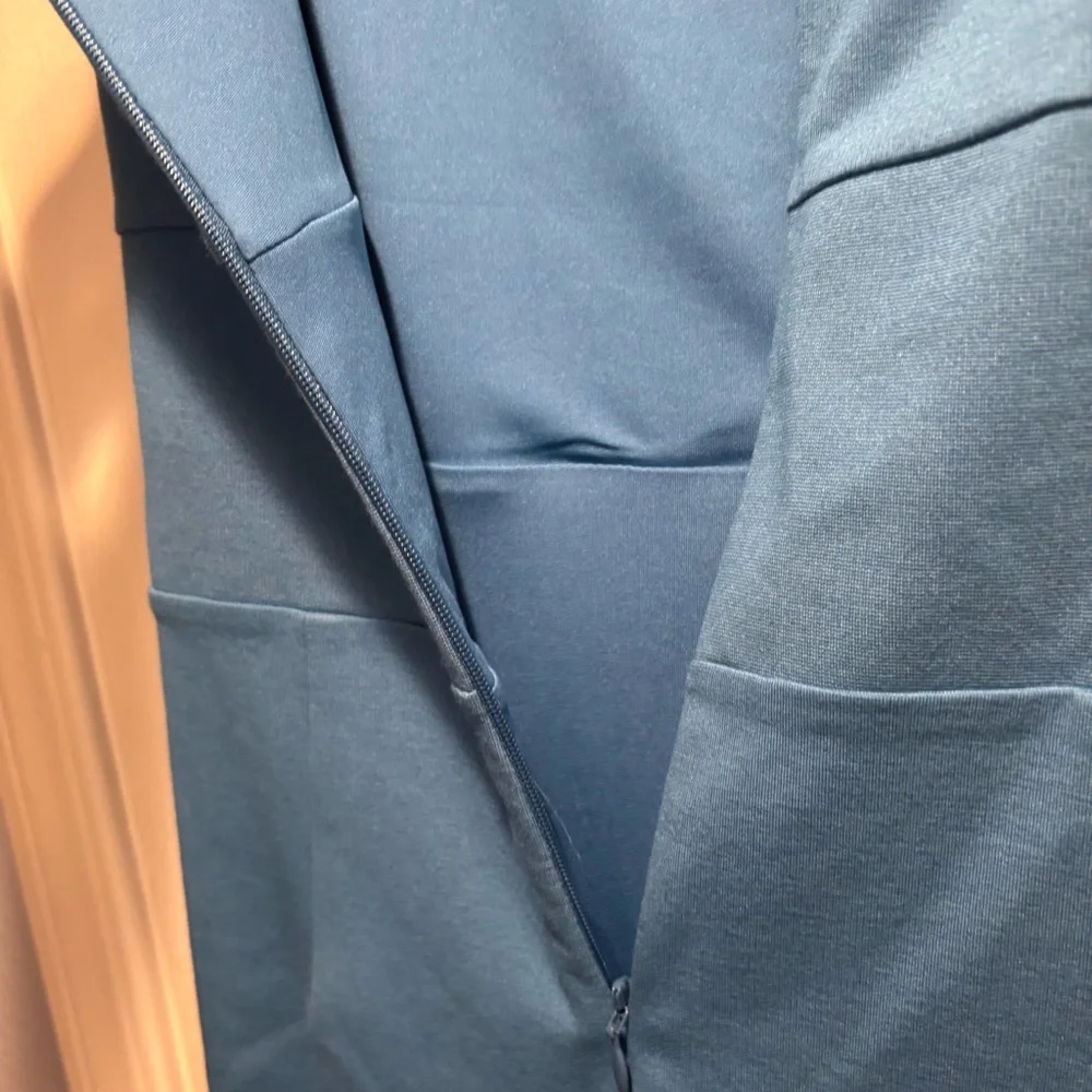 NWT Boden | Jessica Ponte Midi Sheath Tie Waist Dress  Agean Blue | size 4 - Picture 9 of 16